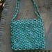 Teal wood La Regale beaded purse