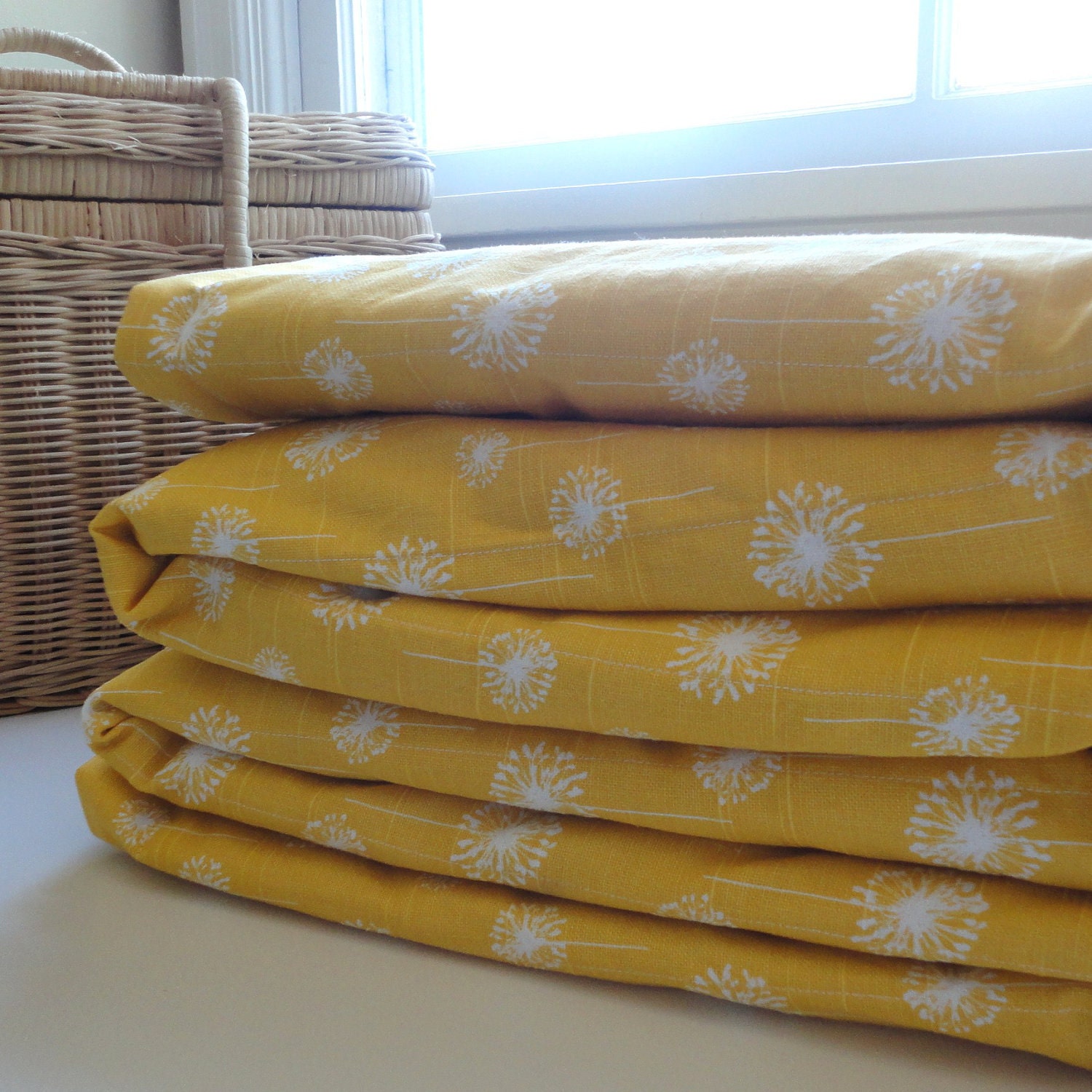 Waterproof Picnic Blanket, Oversized Stumptown Original, Yellow Dandelion - PoBa