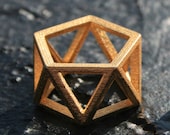 SKELETON - Yellow gold faceted modern geometric 3D printed ring