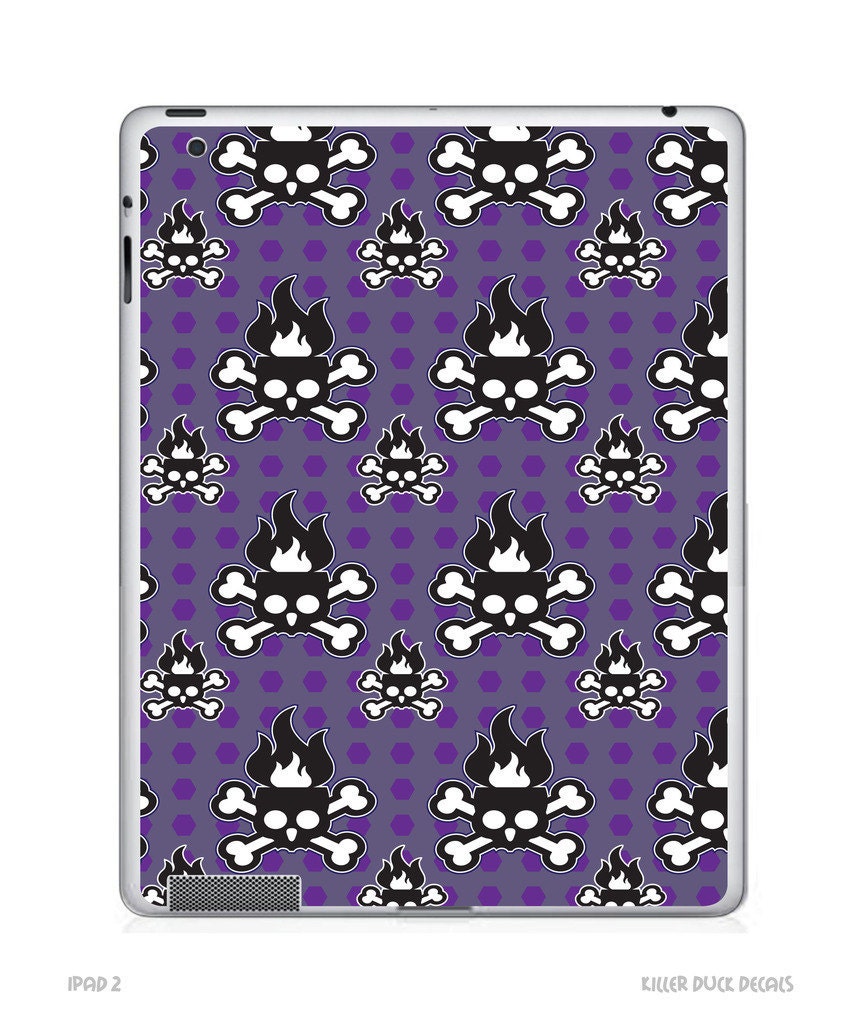 Flaming Crossbones of Amazement iPad 2 Skin