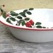 Vintage Enamel Basin - White with Red Rim