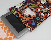 Nook/ Kindle or E-reader case- Monogrammed FREE/ Michael Miller Birds of Norway Print