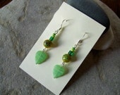 Soft Green Leaves Earrings