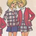 70's Sewing Pattern Simplicity 5278 Child Cardigan Jacket Bell-Bottom Pants Pleated Skirt Uniform Size 4 Breast 23 Uncut Complete