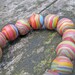 Set of 11 Polymer Clay Striped Multi-colored Rounds