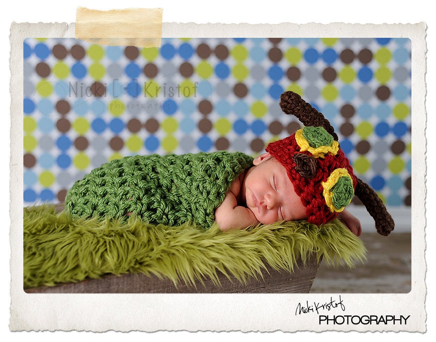 Hungry Caterpillar Set Newborn Halloween Costume Photography Prop - Treasured Little Creations