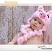 Baby Pig Hat and Diaper Cover Set with Curly Tail Photography Prop Pink Piggy - Treasured Little Creations