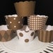 Cupcake Wrappers assorted designs in Brown