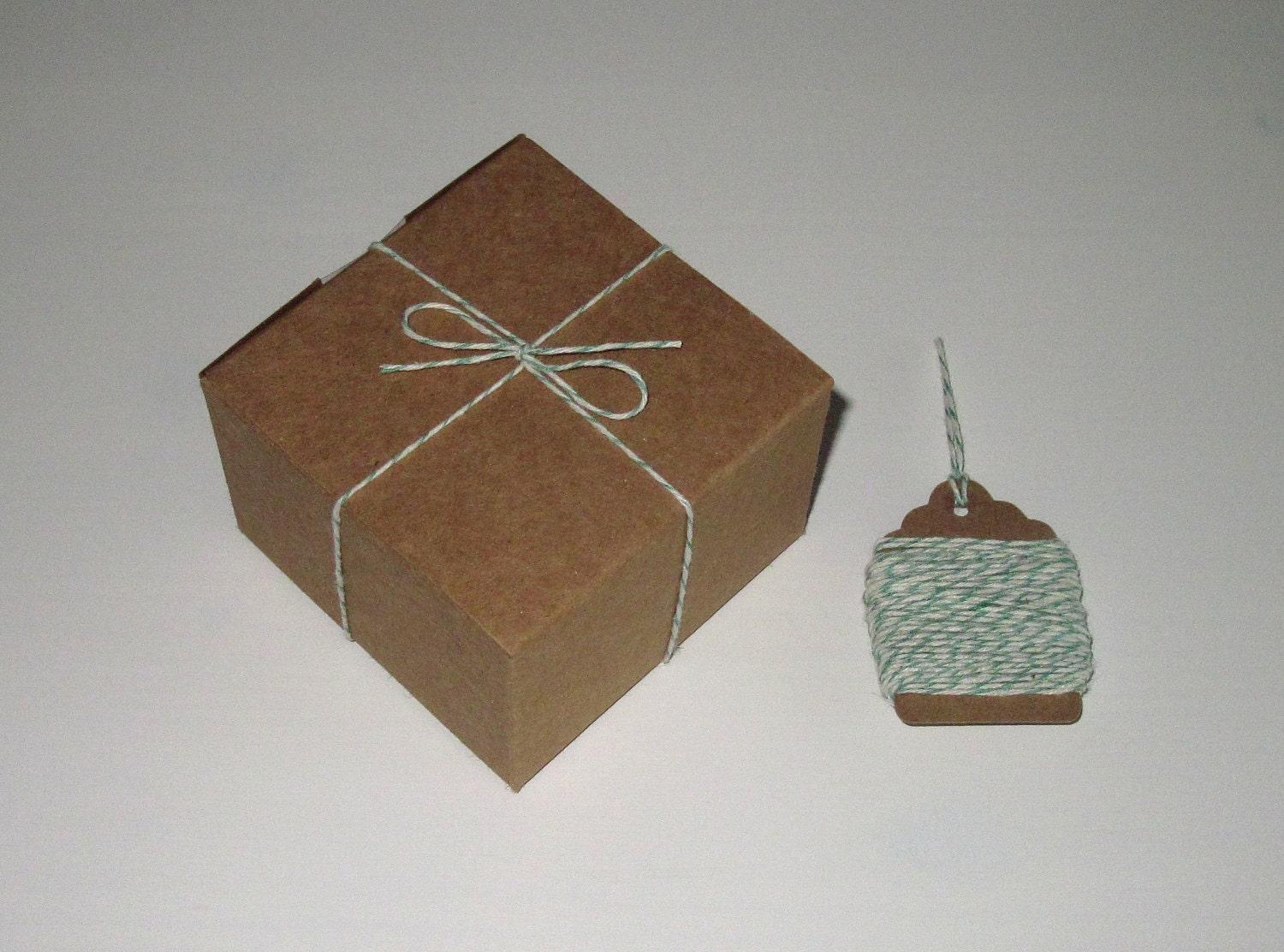 100 Yards of Light Green and White Baker's Twine