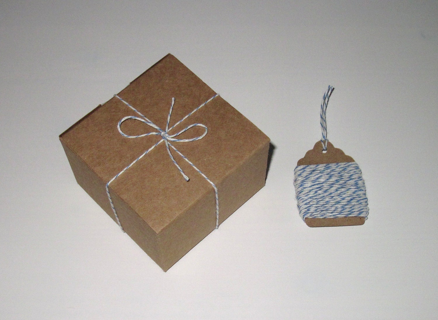 100 Yards of Light Blue and White Baker's Twine