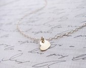 Little gold heart necklace - gold necklace with heart