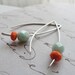 Wishbone hook silver earrings. modern silver earrings