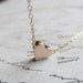 Rose gold heart necklace - gold necklace with heart in rose gold