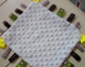 White Monkey Taggie Blanket