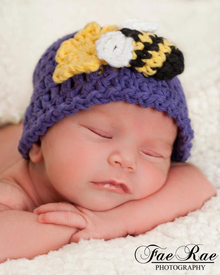 Baby Hat BEE HAPPY Crochet