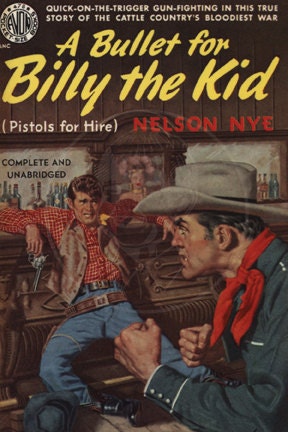 A Bullet for Billy the Kid - 10x15 Giclée Canvas Print of Vintage Pulp Western Paperback