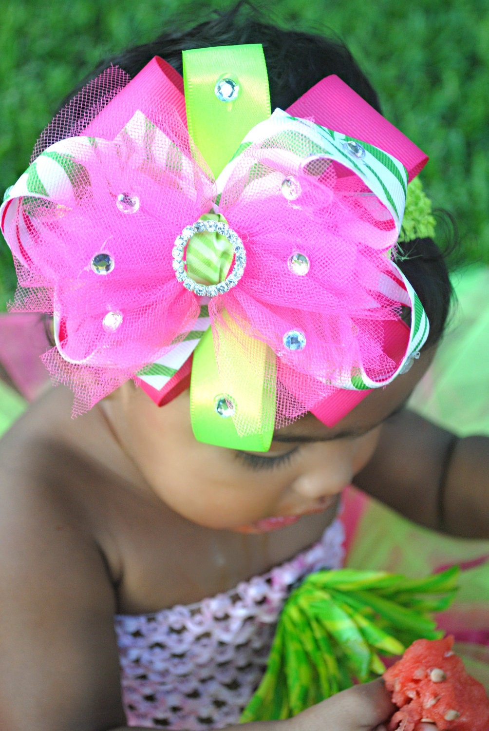 tulle hair bow