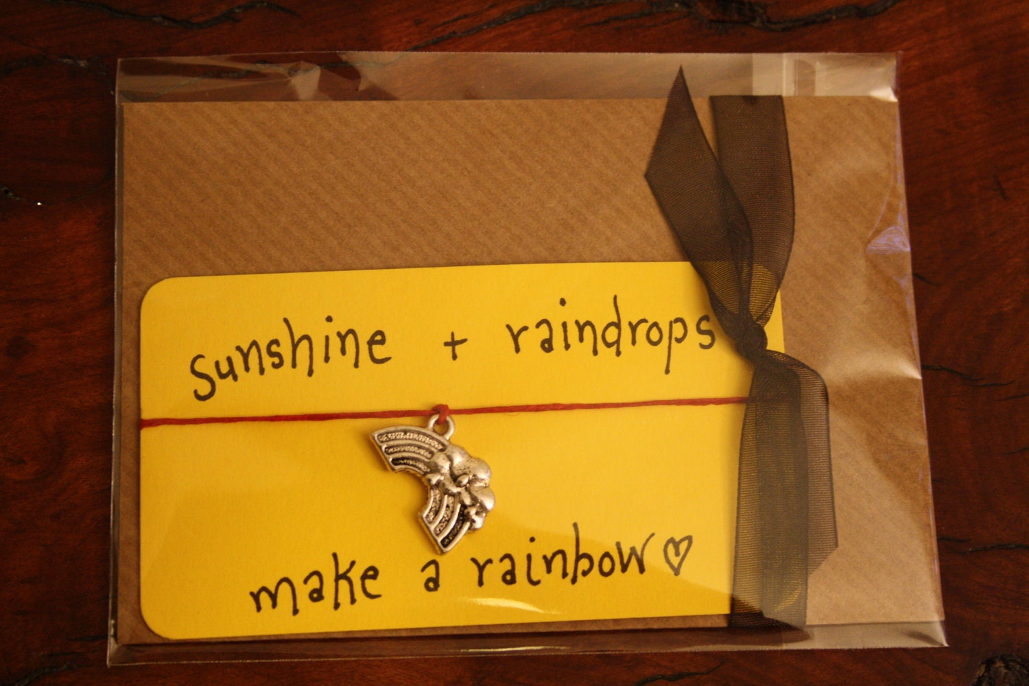 Sunshine & Raindrops...wish string bracelet
