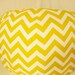 Large Yellow Chevron Print Floor Pouf