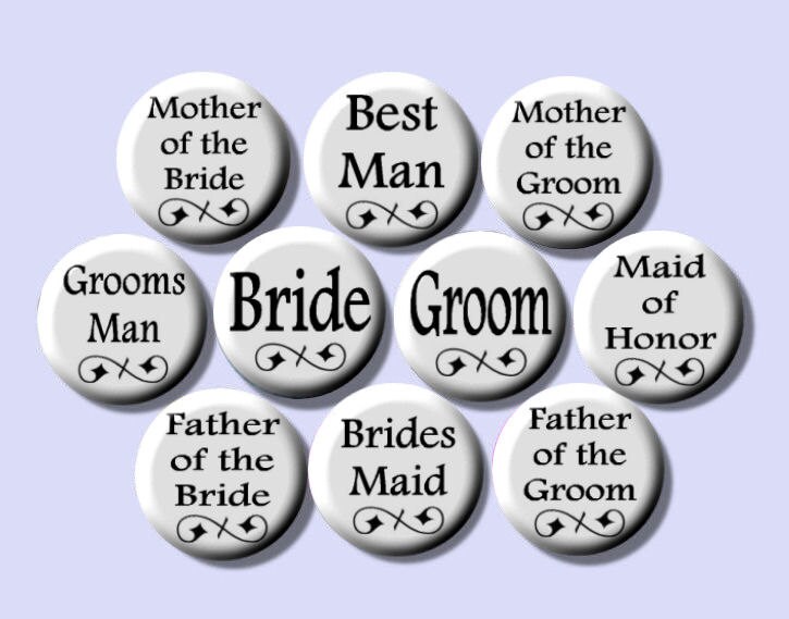 Bridal Party Pins