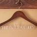 Personalized Bridal WALNUT Hanger for Brides and Bridesmaids