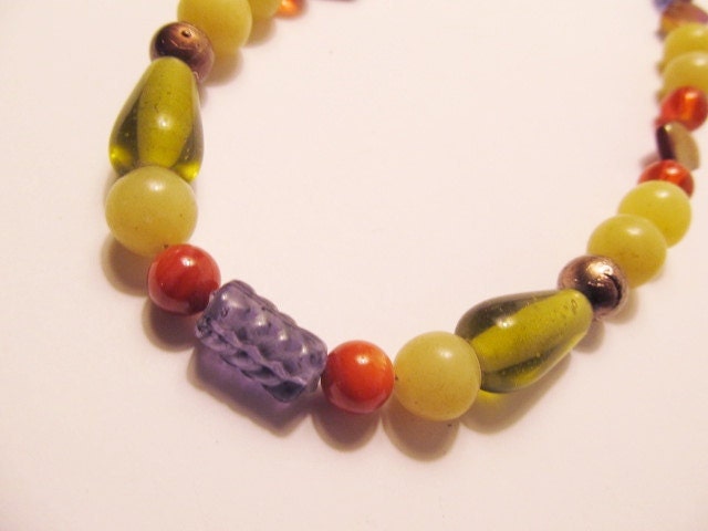Summertime Fun Lemon Jade Multi-color Necklace