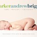 baby girl or boy custom photo birth announcement - bold II