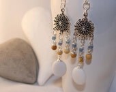 Under the Boardwalk - Gemstone Chandelier Earrings