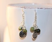Celtic Knot and Gemstone Earrings