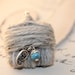Yarn Wrap Wood Swedish Pewter Pendant OOAK