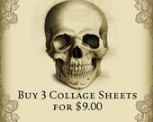 Sale - Victorian Goth Steampunk Literary - Buy any 3 Digital Collage Sheets - Download & Print