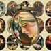 Vintage & Victorian Magic - 30x40mm Cameo-Size Oval Images - Digital Collage Sheet - Download and Print