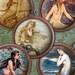 Victorian Vintage Mermaids - 1 inch Circles - Digital Collage Sheet
