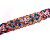 Vintage Rhinestone Friendship Bracelet - Bohemian Sparkle (made to order)
