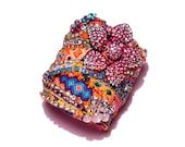 JUST FOR YOU Custom Statement Wide Rhinestone Friendship Cuff - Example