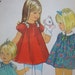 adorable TODDLERS simplicity vintage sewing pattern DRESS detachable collar panties bloomers SIZE 4 raglan sleeves easy to sew 1967