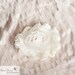 Shabby Flowers-1 Yard Chiffon Flower Shabby Rose Trim-Ivory