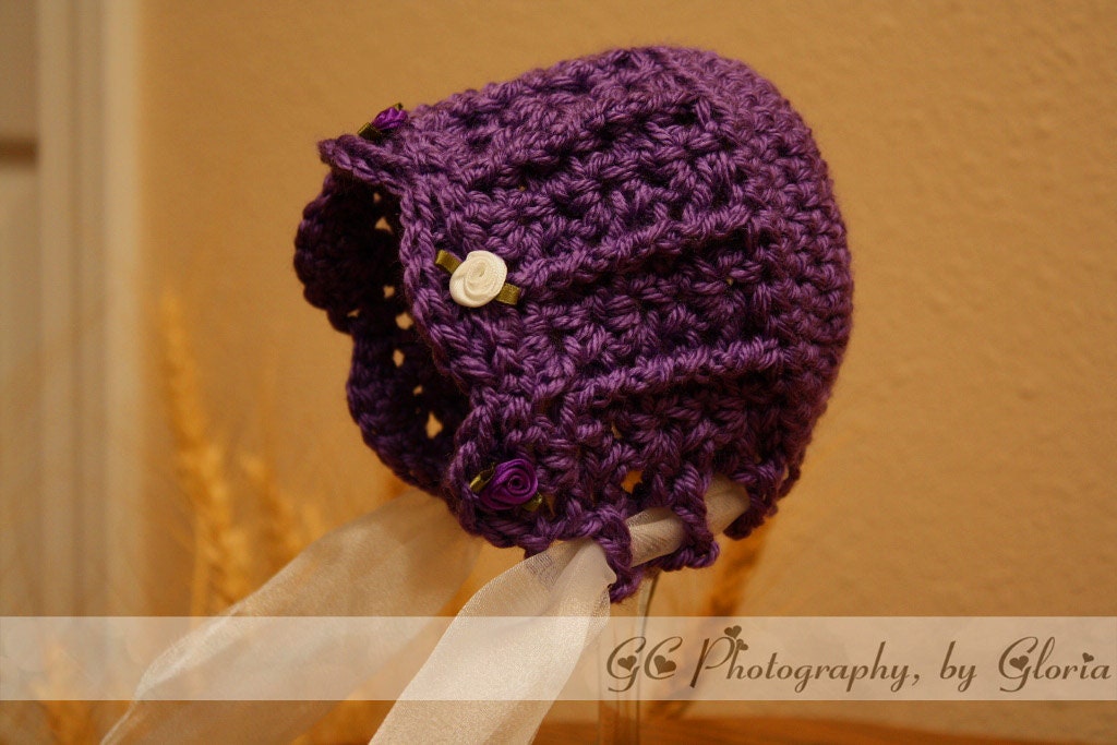 Purple Lace Bonnet (pattern)