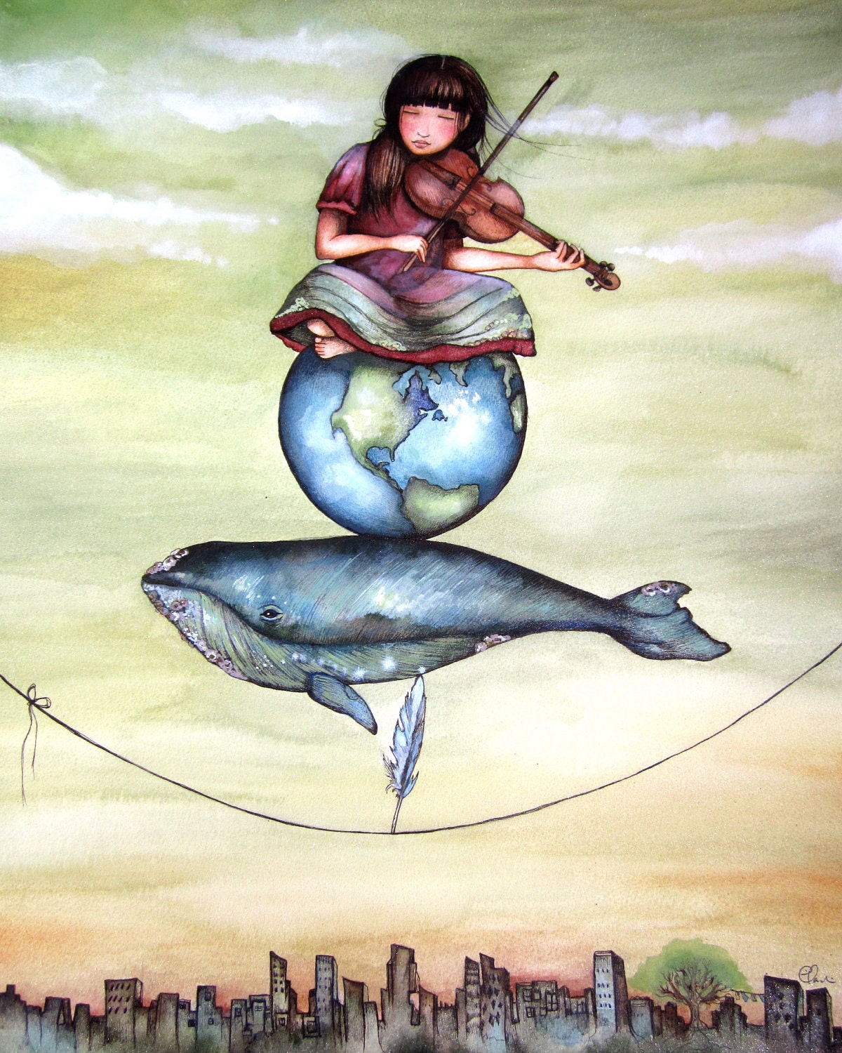 balancing act art print