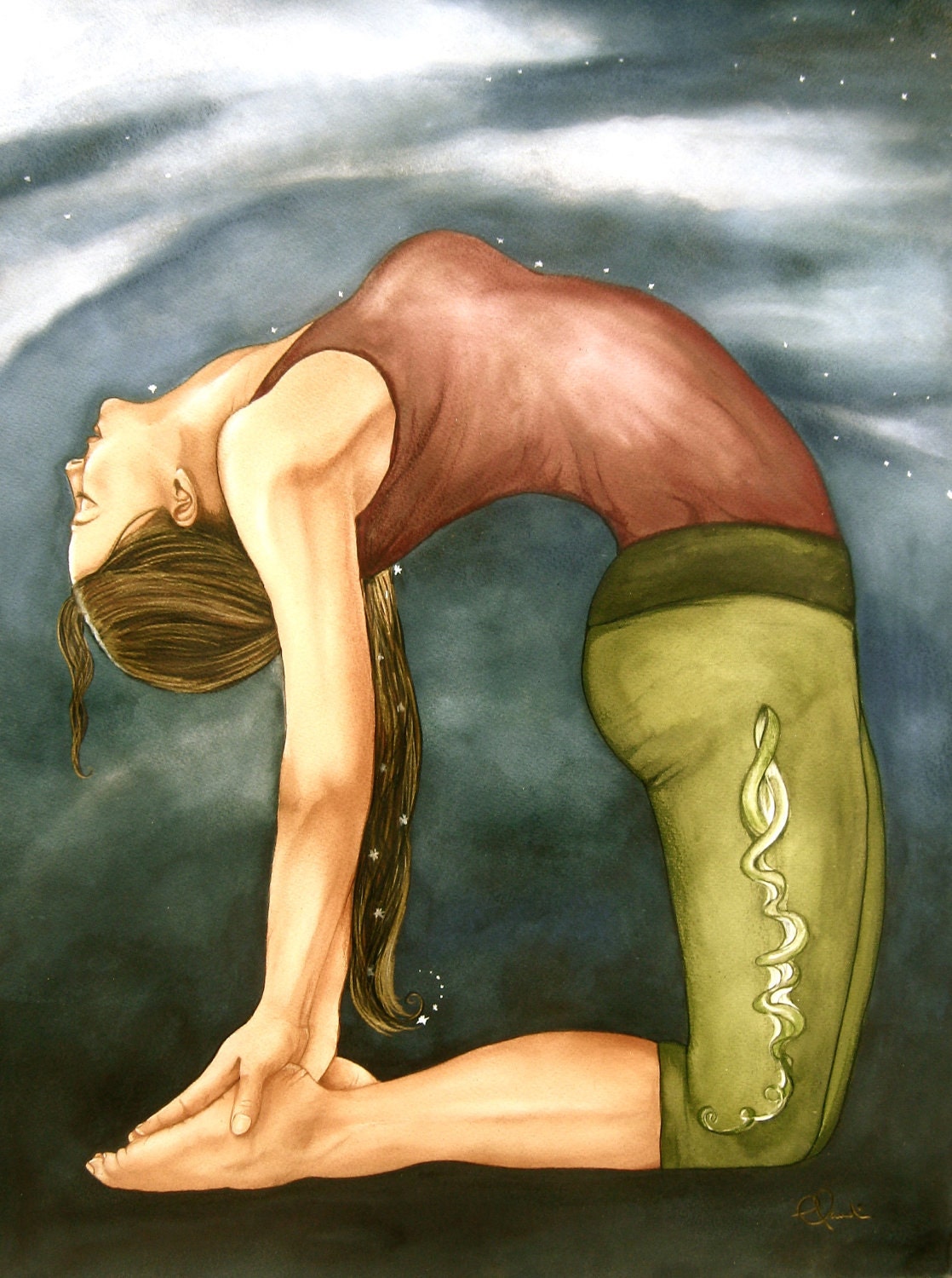 Namaste yoga art  large print set of 3