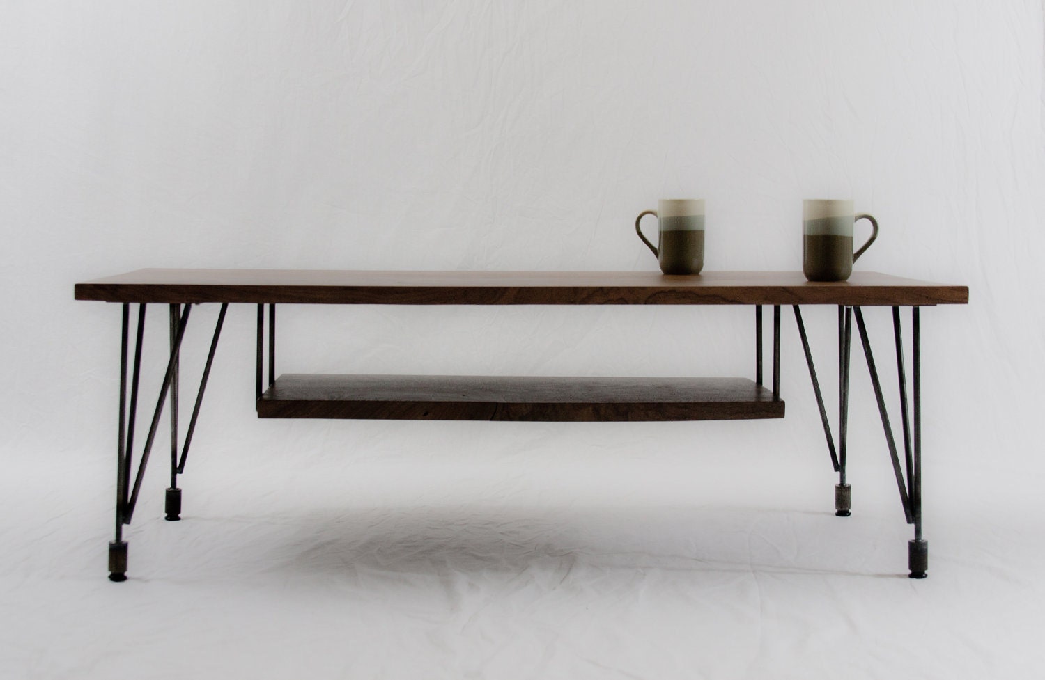 KENNA(Sale) - Black Walnut COFFEE TABLE - Reclaimed/Midcentury/Modern