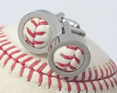 Angels GAME USED Baseball Cufflinks w/ Gift Bag
