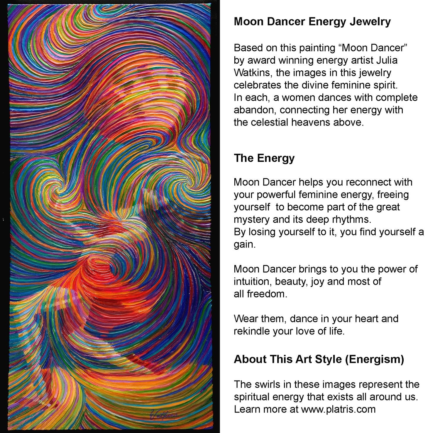 Metaphysical Dancer Energy Earrings By Artist Julia Watkins