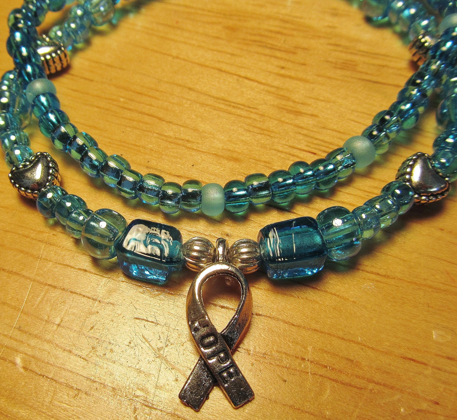 Hope for a cure cancer awareness bracelet.