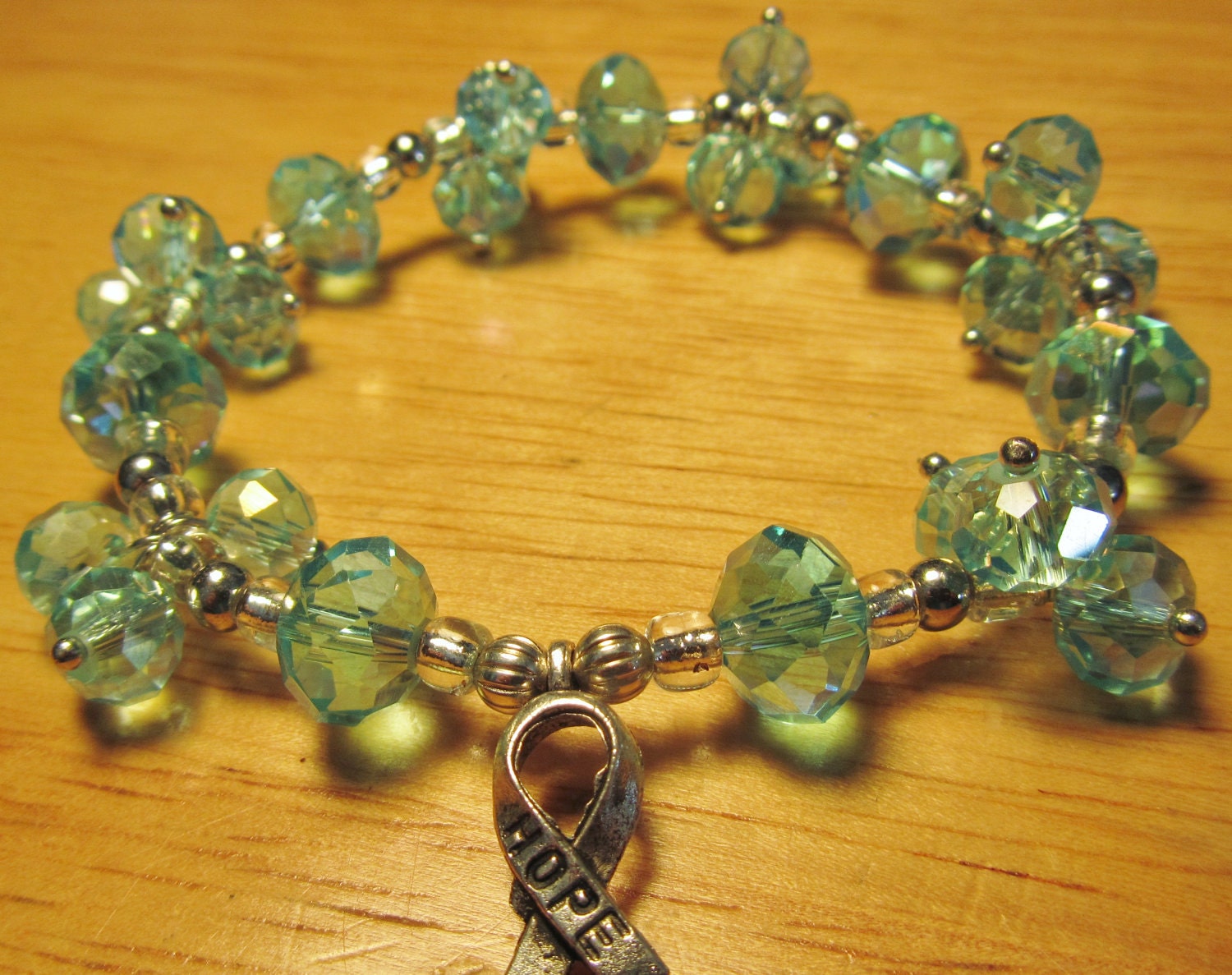 Hope for a cure cancer awareness bracelet.