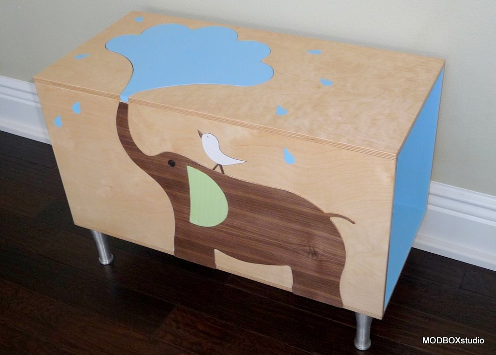 Toy Box Storage Chest Trunk, Organizers for Baby Toys, Bookshelf for Baby Nursery, and of Nod Style Elephant