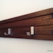 Minimalist Modern Coat Rack, Key Rack Coat Hook Hat Rack Dark Espresso Finish w/7 hooks