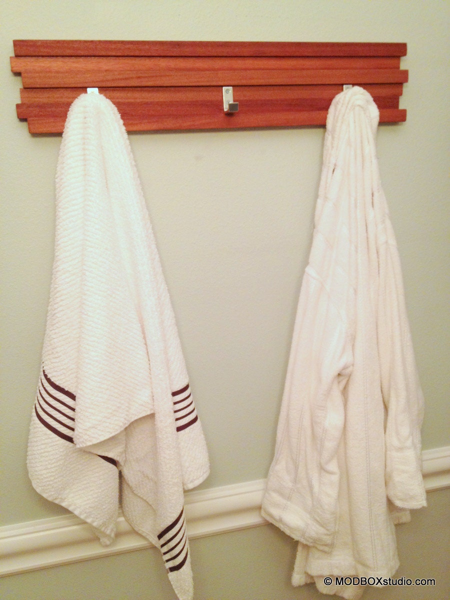 Backpack Hanger Coat Rack Organizer 3 Hook Key Hat Minimalist Modern Wall Hanging w/ 3 Hooks