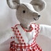 Handmade linen toy mouse
