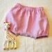 Lavender linen bloomers. Size 3 mo.